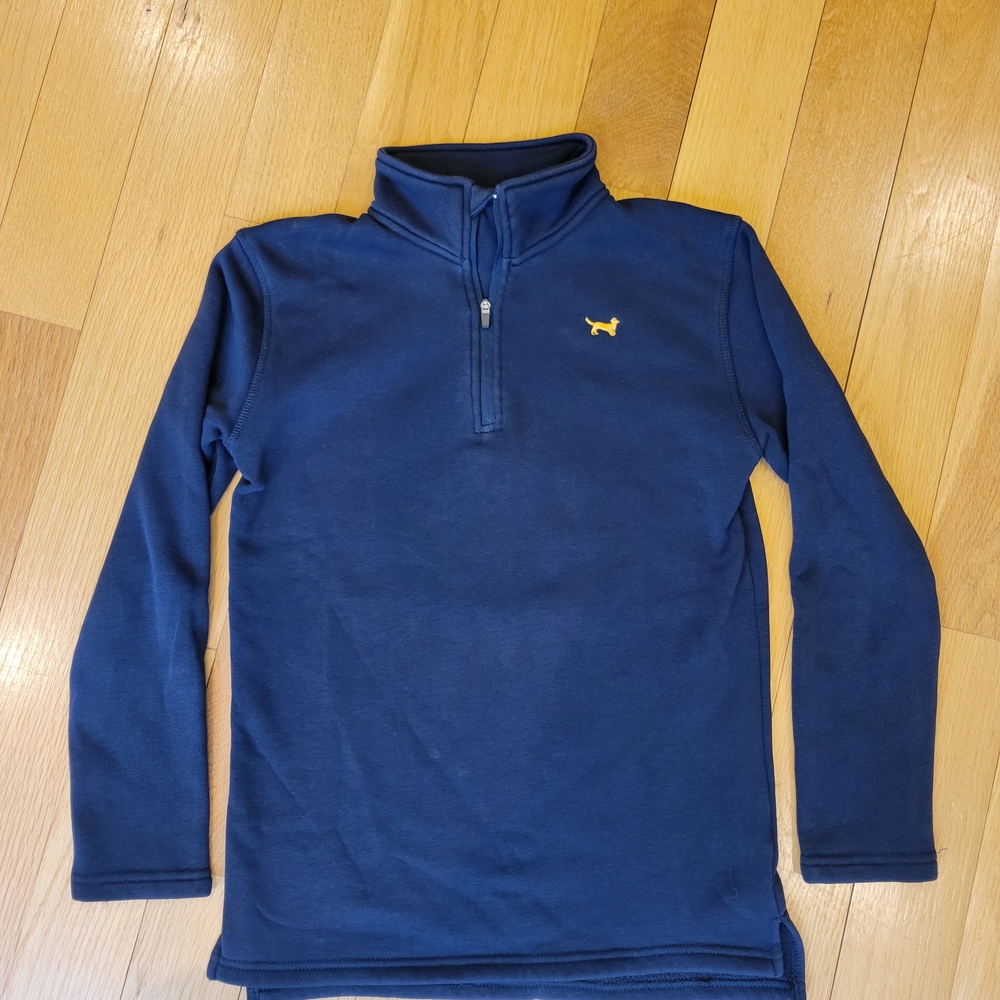 Navy Blue Kids Pullover with Embroidered Logo